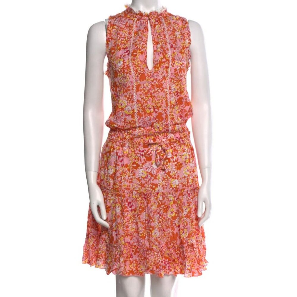 Poupette St Barth Clara V Mini Dress Pink Sweet Bell